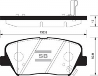 Колодки тормозные передние SANGSIN BRAKE SP1424