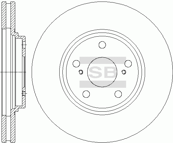 Диск тормозной TOYOTA CAMRY (V30) 2.4 3.0 01-06 передний вент.