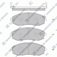Колодки тормозные HYUNDAI H-1 STAREX 2.4-2.5D 97- передние