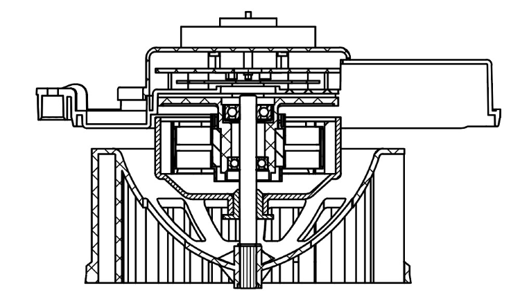 Мотор отопителя Audi A4 (B6) (00-), A4 (B7) (04-) (LFh 1867)