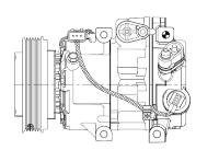 Компрессор кондиционера Hyundai ix35 (10-), Kia Sportage III (10-) 2.0i (тип Halla) (LCAC 0805)