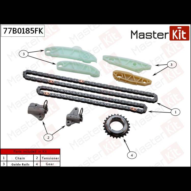 Комплект цепи ГРМ Hyundai/Kia IX35,SANTA FE,TUCSON  D4HA,D4HB 13-