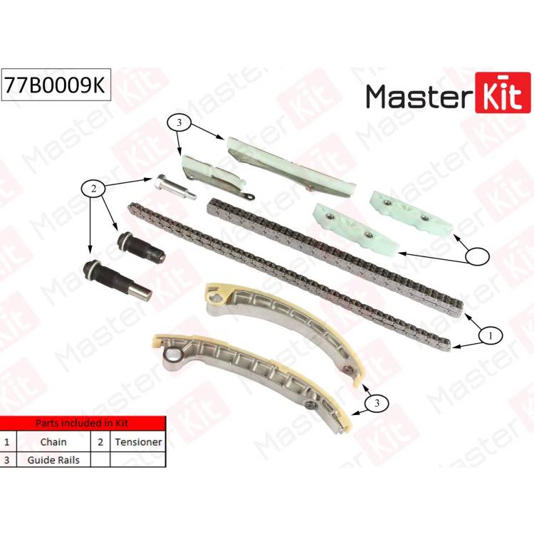 Комплект цепи ГРМ IVECO  DAILY IV 35C15 06-11(без звездочек)