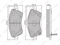 Колодки тормозные передние TOYOTA Auris (BOS) 1.4-1.6 07> Corolla (BOS) 1.4D 06>