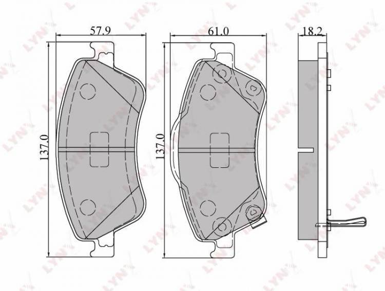 Колодки тормозные передние TOYOTA Auris (BOS) 1.4-1.6 07> Corolla (BOS) 1.4D 06>