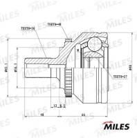 ШРУС VOLVO S40 I S60 I S70 I S80 I 1.6-2.5T 95-09 наружний +ABS