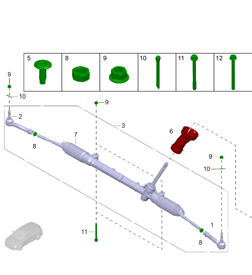 Механическая рулевая рейка GAC GS3 аналог 3410008CRV0200