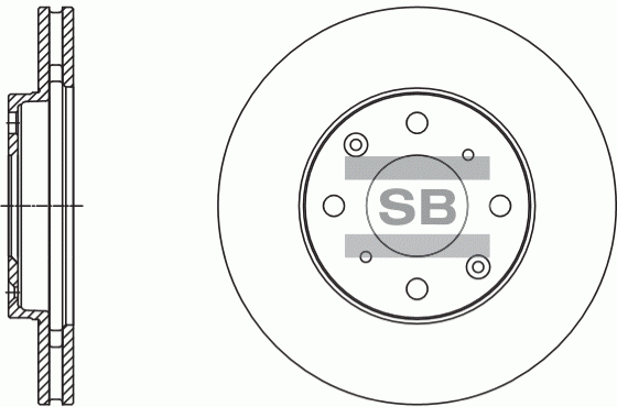 Диск тормозной HONDA JAZZ 1.2-1.4 02- LOGO 1.3 99-02 передний вент.D=240мм.