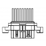 Резистор электровентилятора отопителя УАЗ 3163 "Патриот" (05.2012-) А, С (тип Sanden) (LFR 03631) LFR03631
