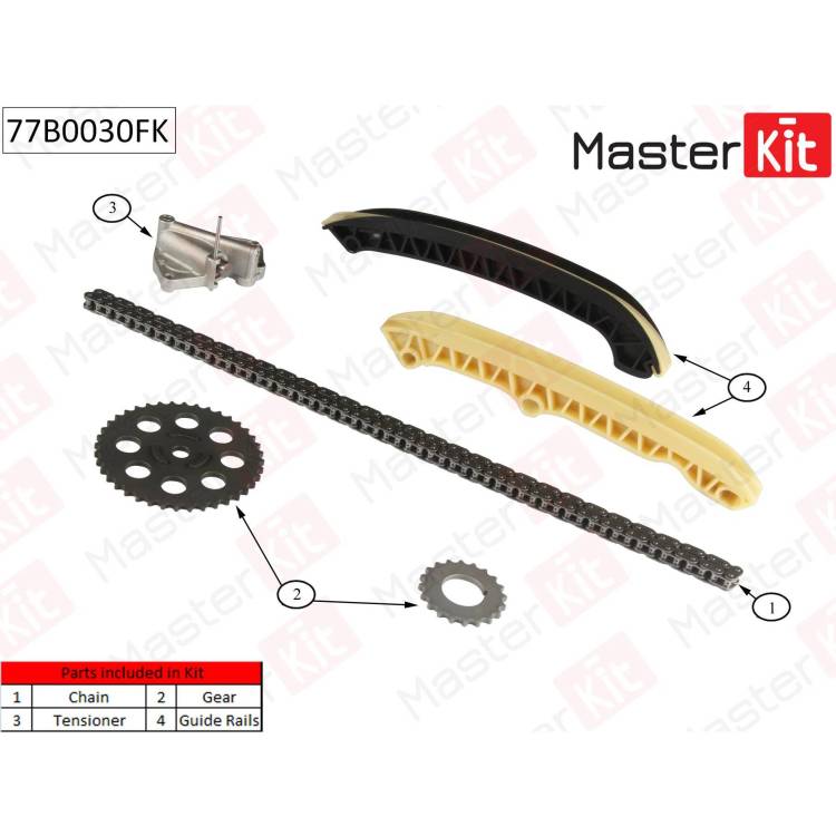 Комплект цепи ГРМ SKODA Fabia/Volkswagen POLO 1.2 AWY/BMD/BBM 02-07